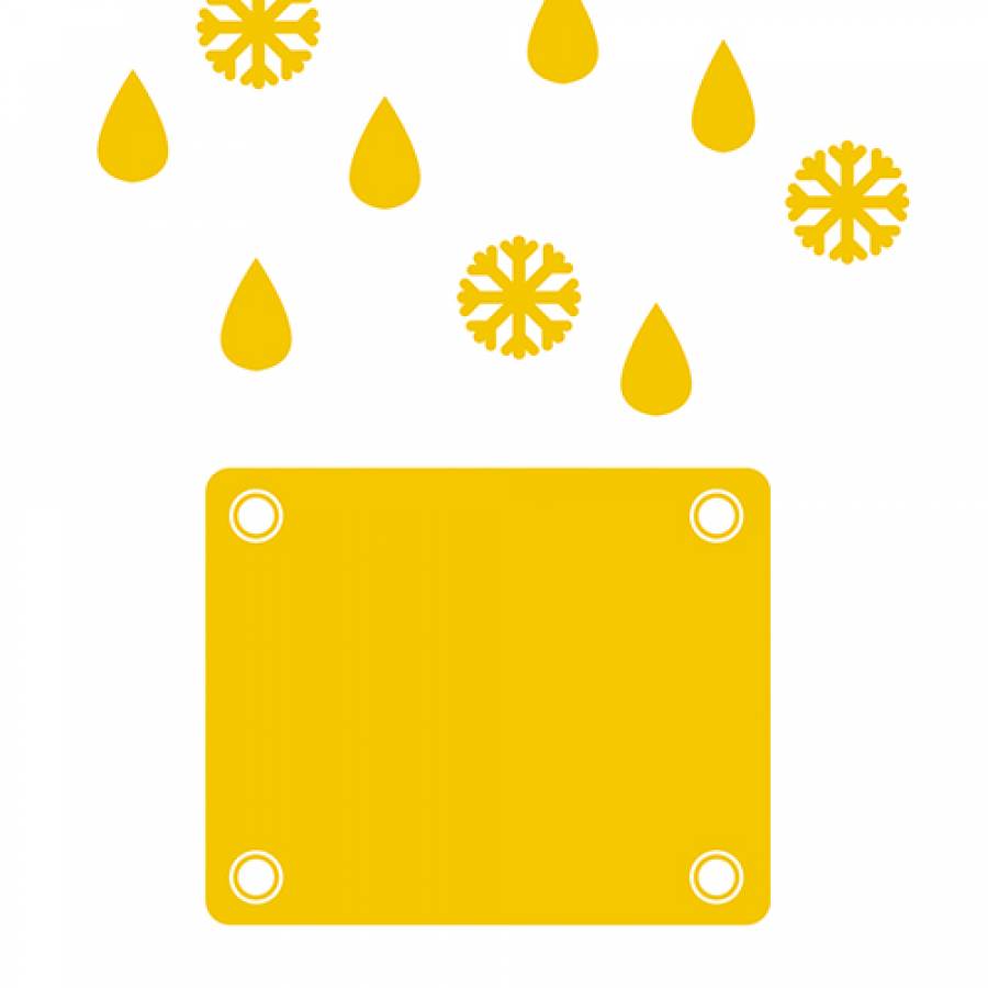 Stabile Plane als Wetterschutz